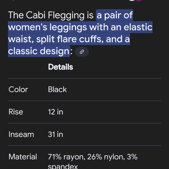 Cabi flegging pants/leggings xs - Picture 10 of 12